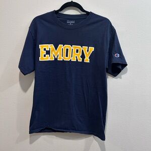 Champion Dark Blue Emory University Short Sleeve Tee, M NEW